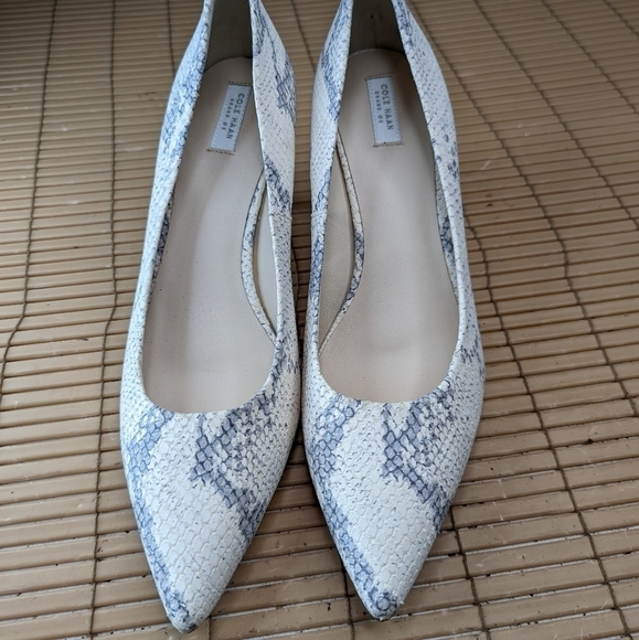 Cole Haan Womens Vesta Leather Snake Print Pointed Toe 3" Heels Shoes . Sz 9.5B. - Picture 3 of 11